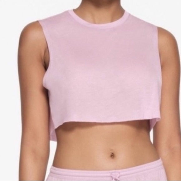 SKIMS Tops - Skims Boyfriend Cropped Tank Cherry Blossom NWT